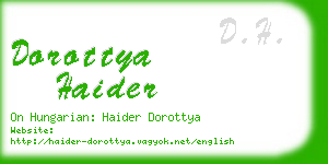 dorottya haider business card